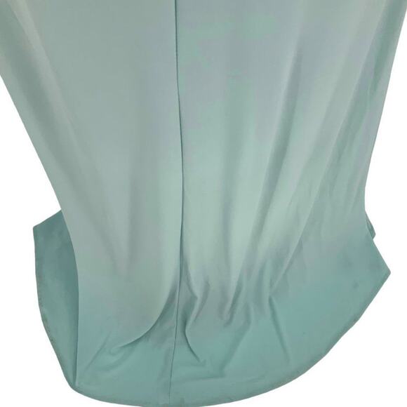 Ieena For Mac Duggal Blue Long Sleeve Jersey Sheath Gown Size 12 NWT $348 MSRP - Picture 7 of 9